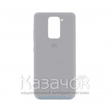 Силиконовая накладка Silicone Case для Xiaomi Redmi Note 9 Grey