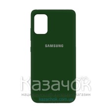 Силиконовая накладка Silicone Case для Samsung A31/A315 2020 Dark Green