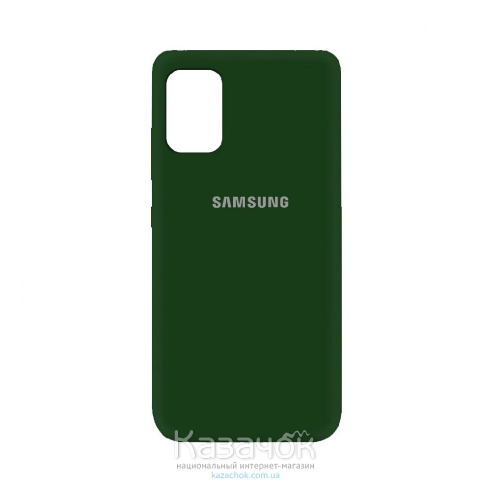 Силиконовая накладка Soft Silicone Case для Samsung A51/A515 2020 Dark Green