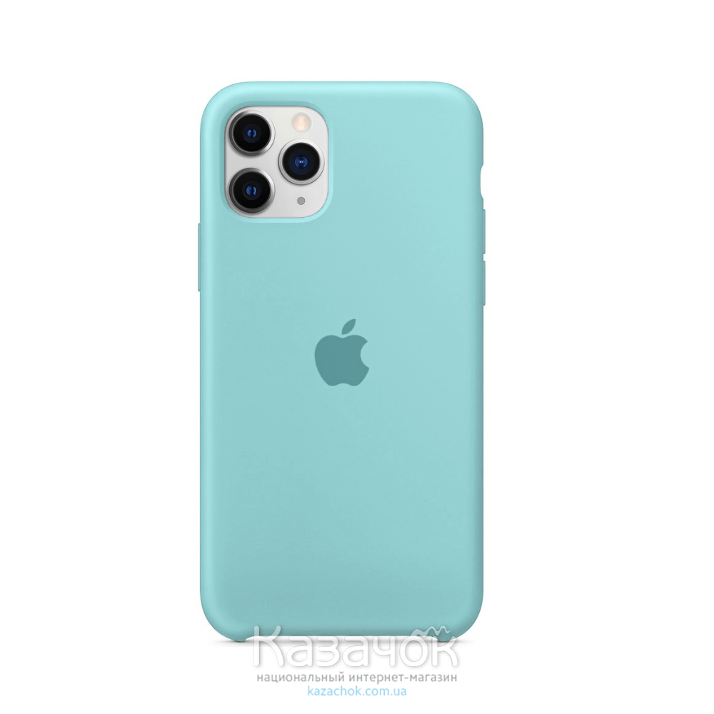 Силиконовая накладка Silicone Case для iPhone 11 Blue sea