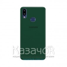 Силиконовая накладка Silicone Case для Samsung A10S/A107 2019 Dark Green