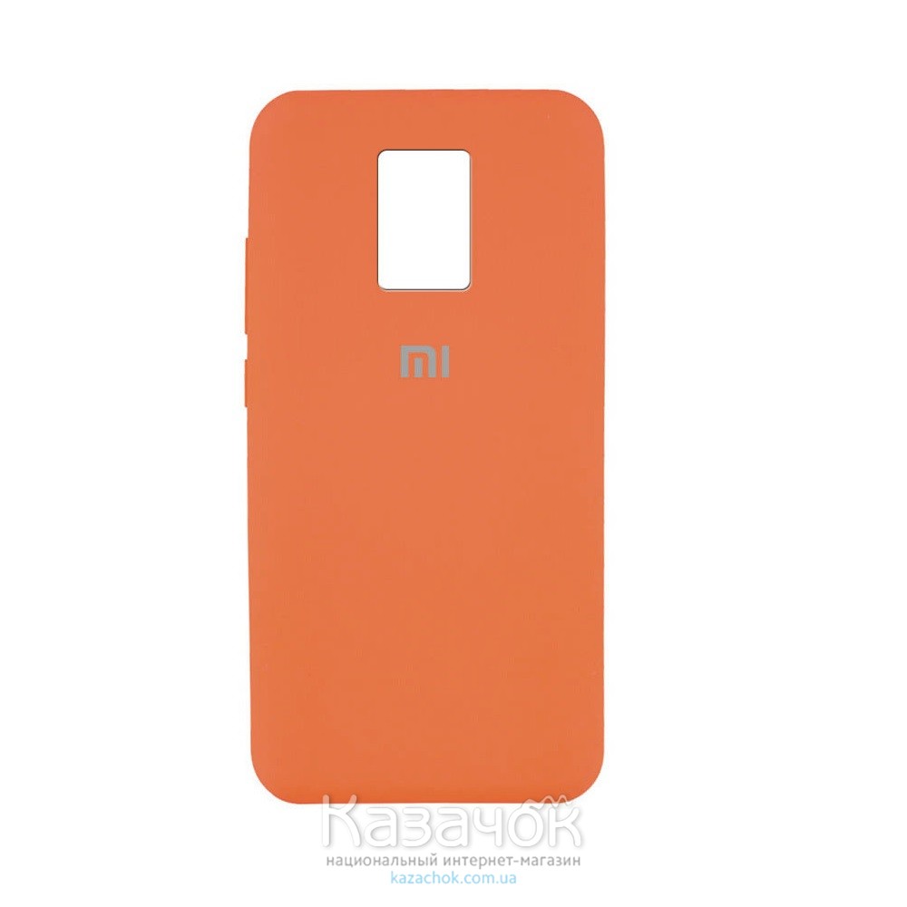 Силиконовая накладка Silicone Case для Xiaomi Redmi Note 9 Pro/ Note 9S Orange