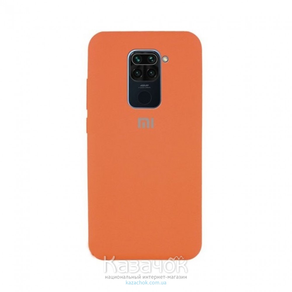 Силиконовая накладка Silicone Case для Xiaomi Redmi Note 9 Orange