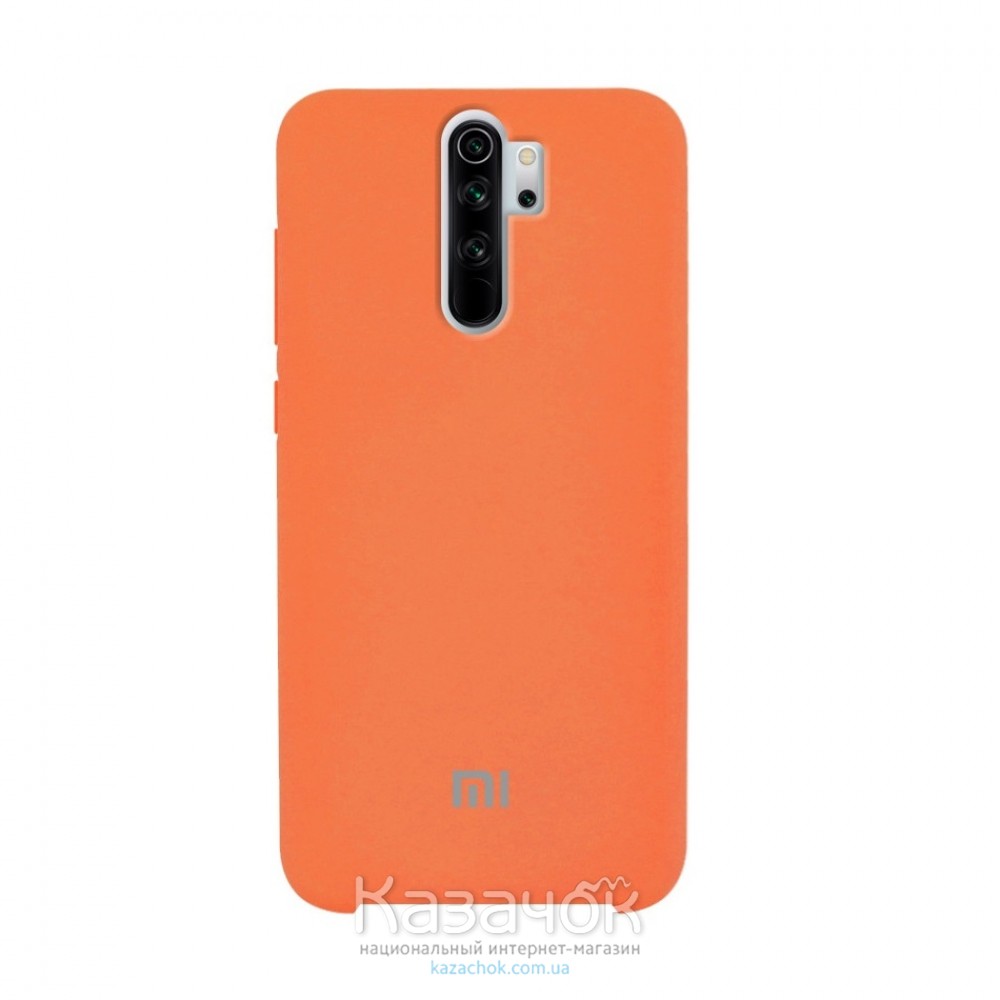 Силиконовая накладка Silicone Case для Xiaomi Redmi Note 8 Pro Orange