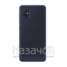 Силиконовая накладка Silicone Case для Samsung A71/A715 2020 Navy Blue
