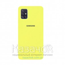Силиконовая накладка Silicone Case для Samsung A71/A715 2020 Yellow