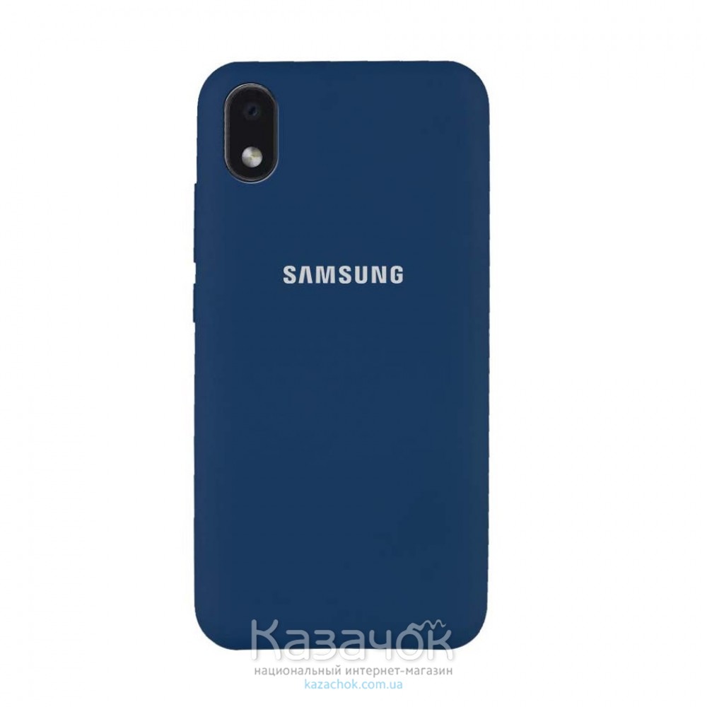 Силиконовая накладка Silicone Case для Samsung A01/A013 2020 Blue