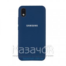Силиконовая накладка Soft Silicone Case для Samsung A01/A013 2020 Core Blue