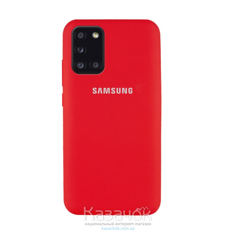 Силиконовая накладка Soft Silicone Case для Samsung A31/A315 2020 Red