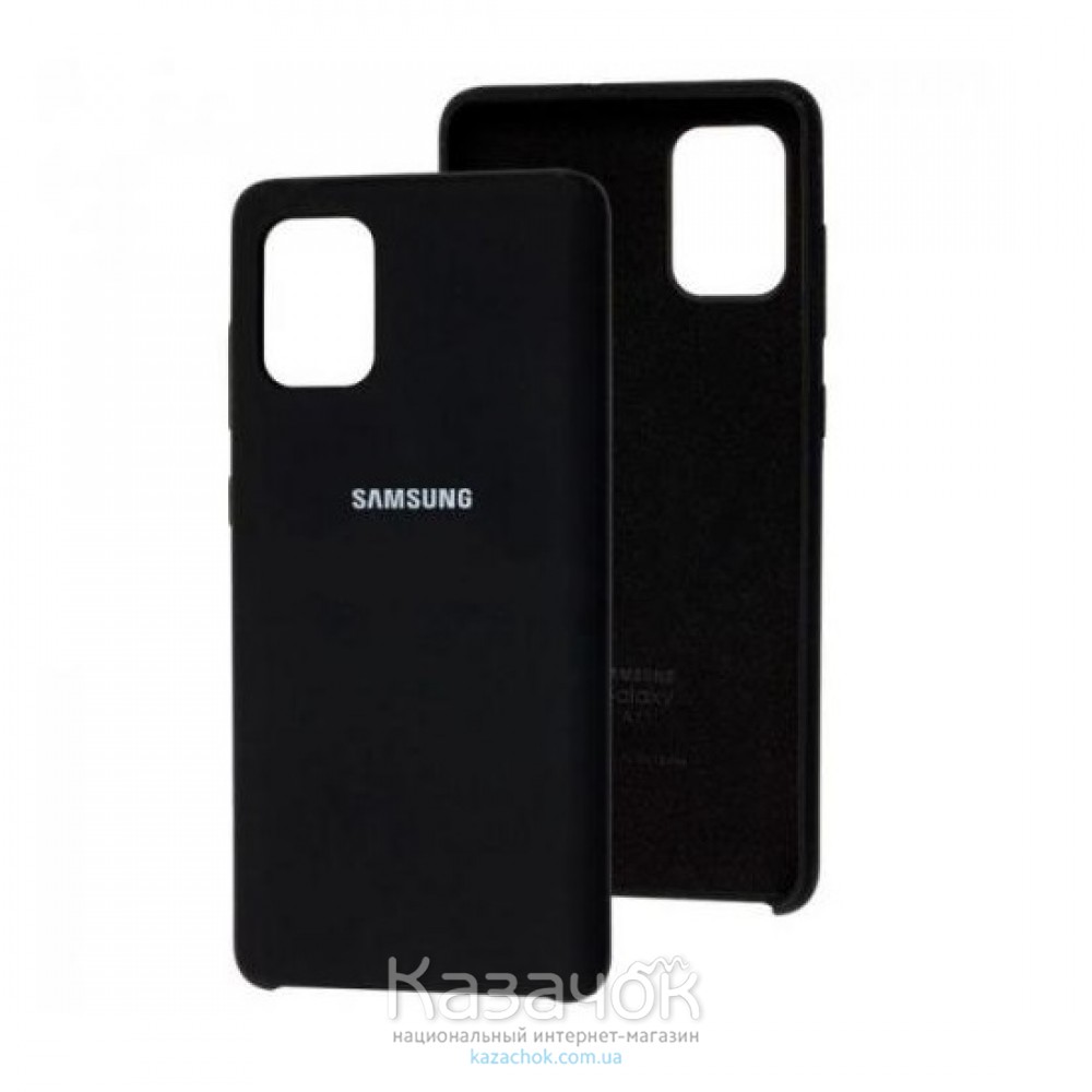 Силиконовая накладка Soft Silicone Case для Samsung A71/A715 2020 Black