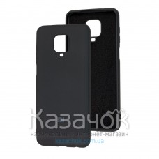 Силиконовая накладка Soft Silicone Case для Xiaomi Redmi Note 9 Pro/ Note 9S Black