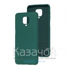 Силиконовая накладка Soft Silicone Case для Xiaomi Redmi Note 9 Pro/ Note 9S Dark Green