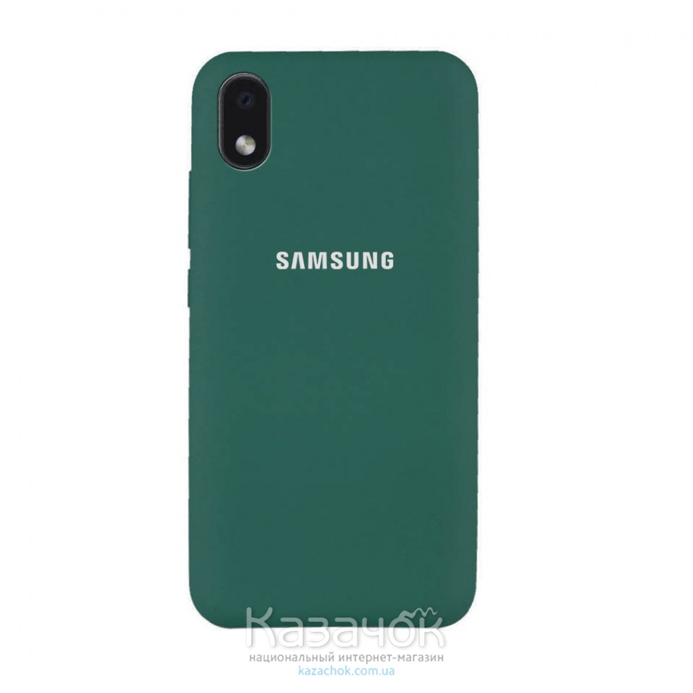 Силиконовая накладка Soft Silicone Case для Samsung A01/A013 2020 Core Dark Green