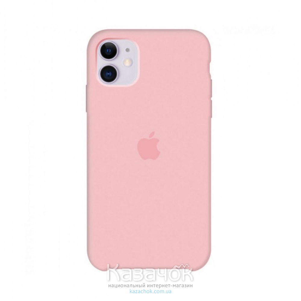 Силиконовая накладка Silicone Case для iPhone 11 Pink Light
