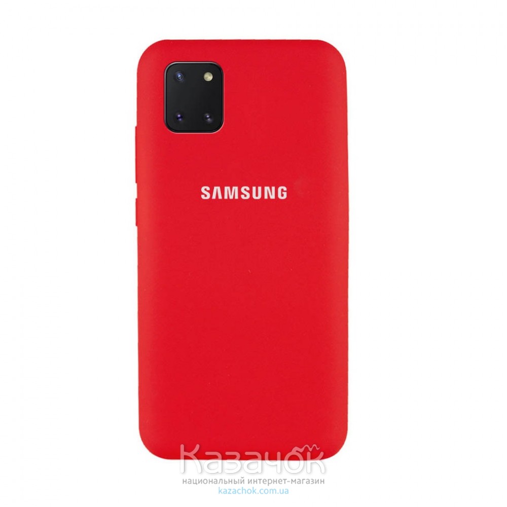 Силиконовая накладка Soft Silicone Case для Samsung Note 10 Lite Red