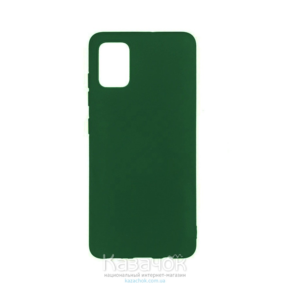 Силиконовая накладка Soft Silicone Case для Samsung A03s/A037 2021 Dark Green