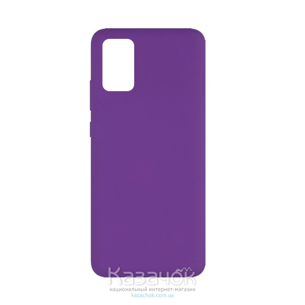 Силиконовая накладка Soft Silicone Case для Samsung A02s 2021 Purple