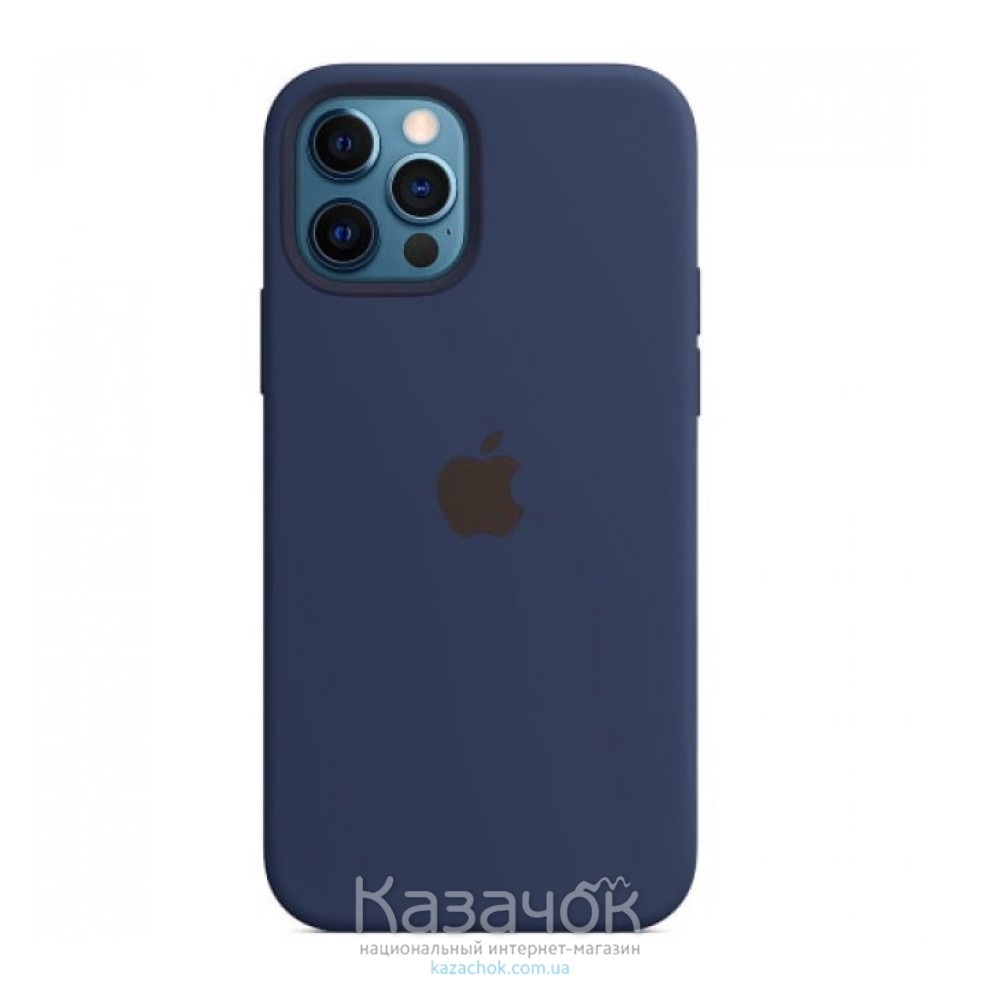 Силиконовая накладка Silicone Case для iPhone 12 Pro Max Navy Blue