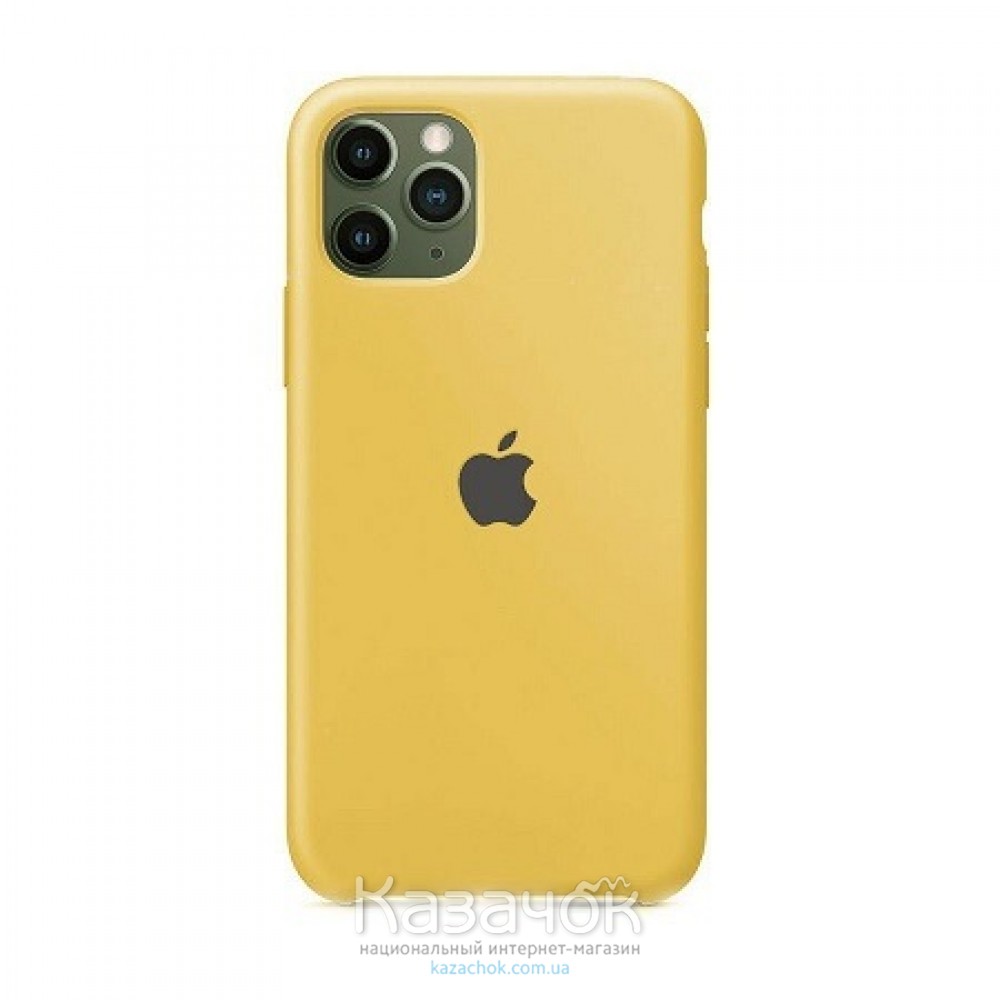 Силиконовая накладка Silicone Case для iPhone 11 Pro Gold