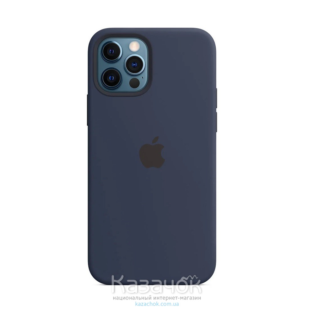 Силиконовая накладка Silicone Case Magsafe для iPhone 12 Pro Max Deep Navy