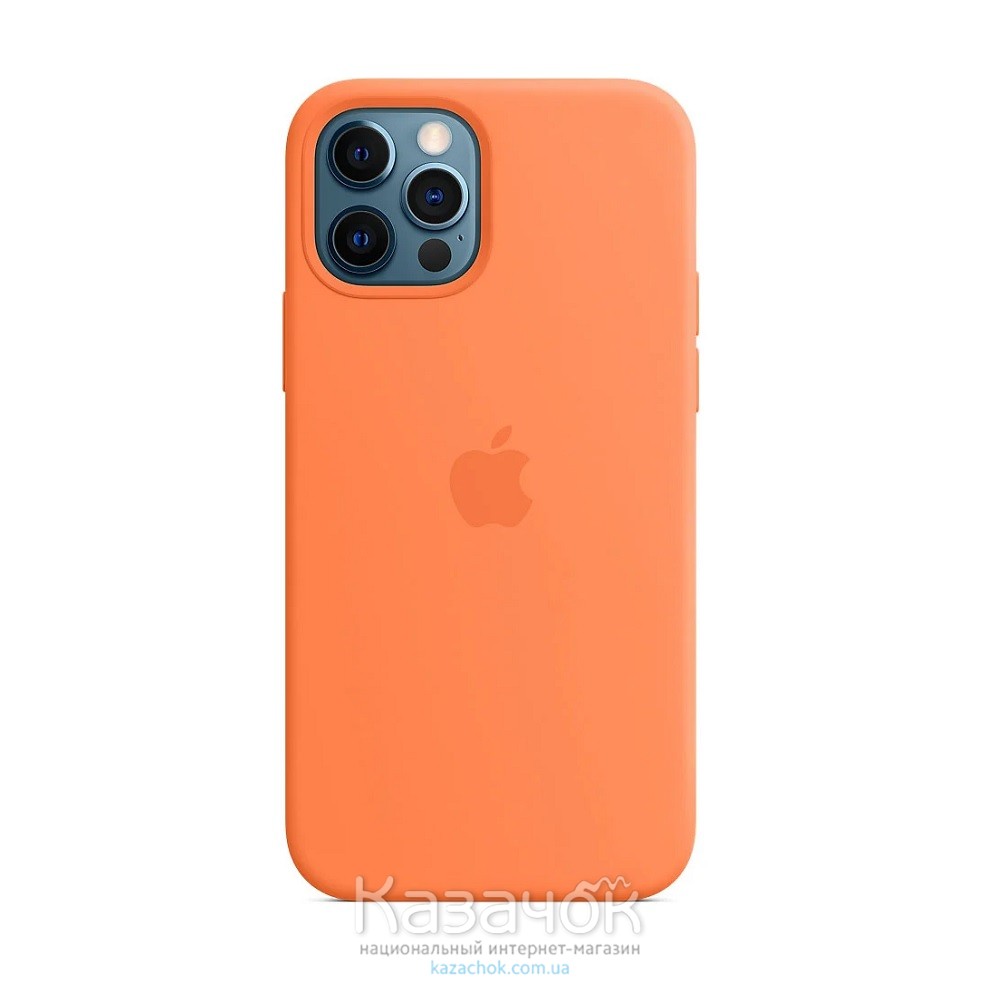 Силиконовая накладка Silicone Case Magsafe для iPhone 12 Pro Max Kumquat