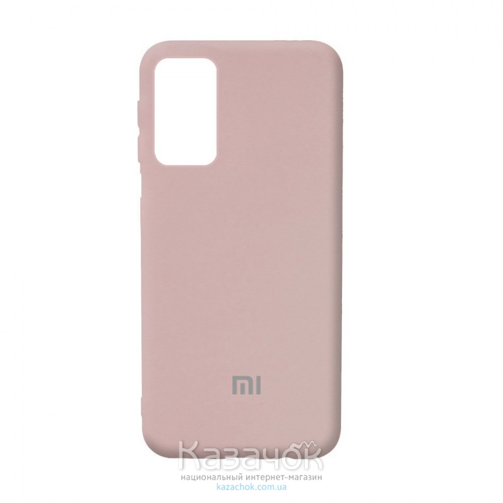 Силиконовая накладка Silicone Case для Xiaomi Redmi Note 10 Pink Sand
