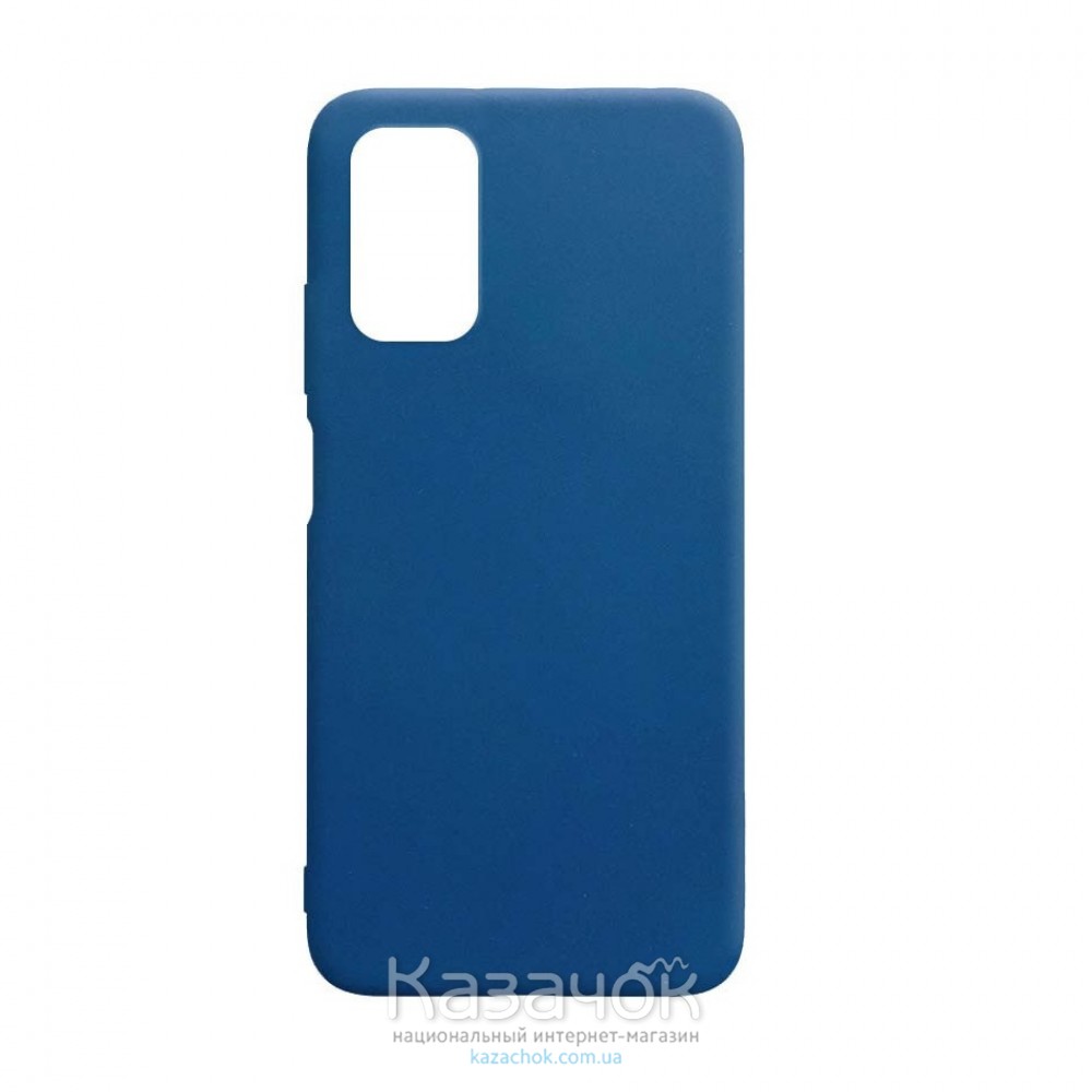 Силиконовая накладка Silicone Case для Xiaomi Poco M3 Dark Blue