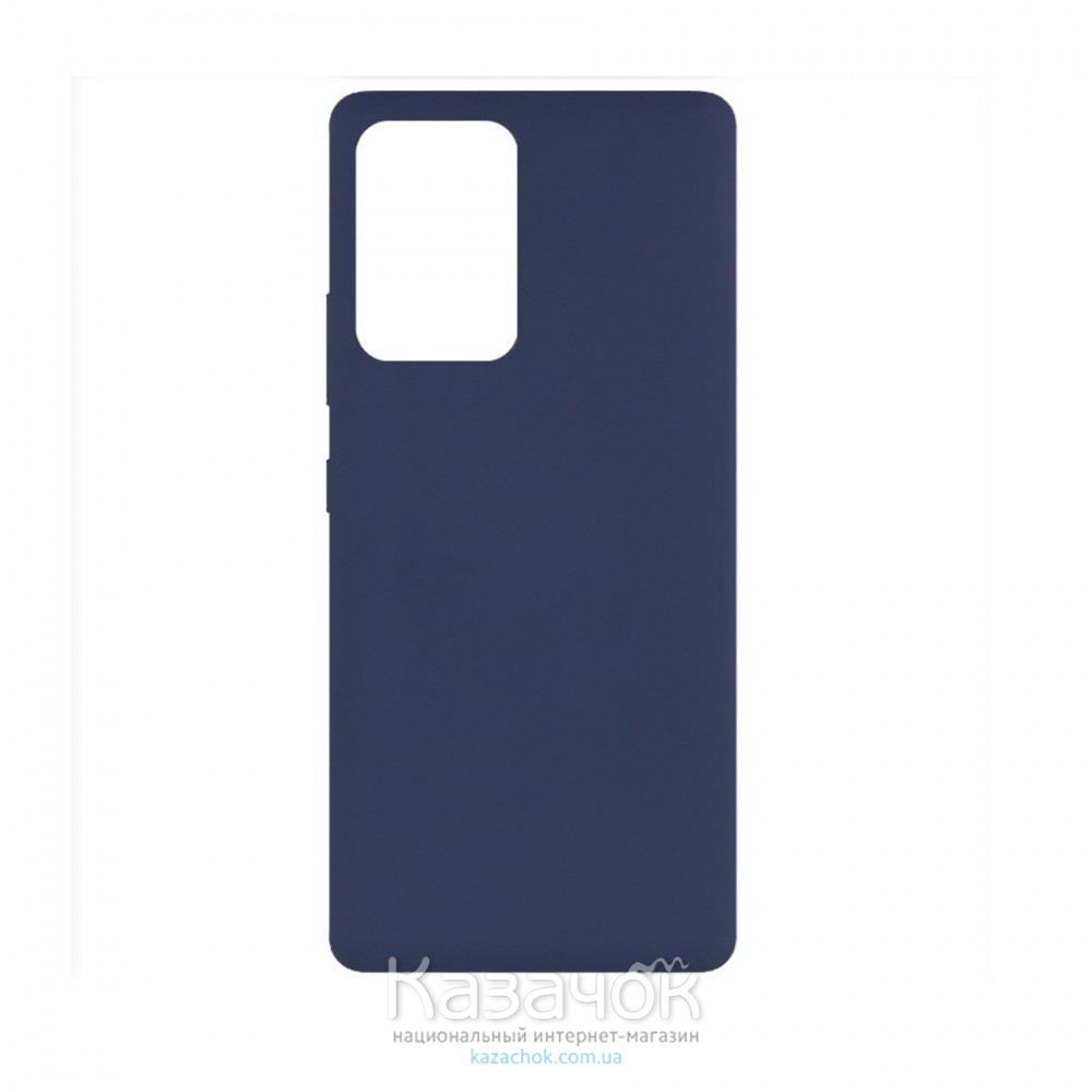 Силиконовая накладка Silicone Case для Samsung A52/A525 2021 Dark Blue