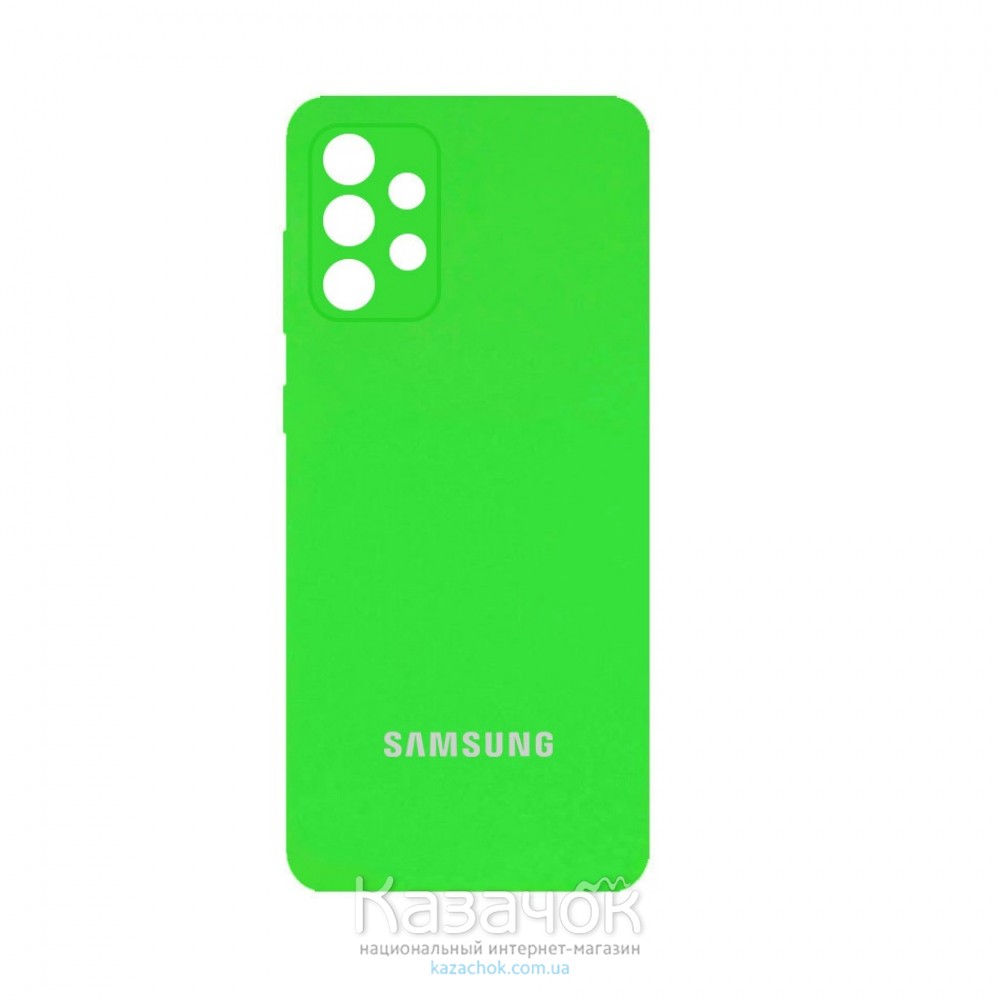 Силиконовая накладка Silicone Case для Samsung A52/A525 2021 Lime