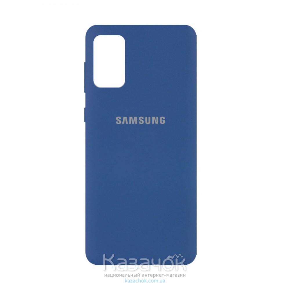 Силиконовая накладка Silicone Case для Samsung A02S/A025 2021 Navy Blue