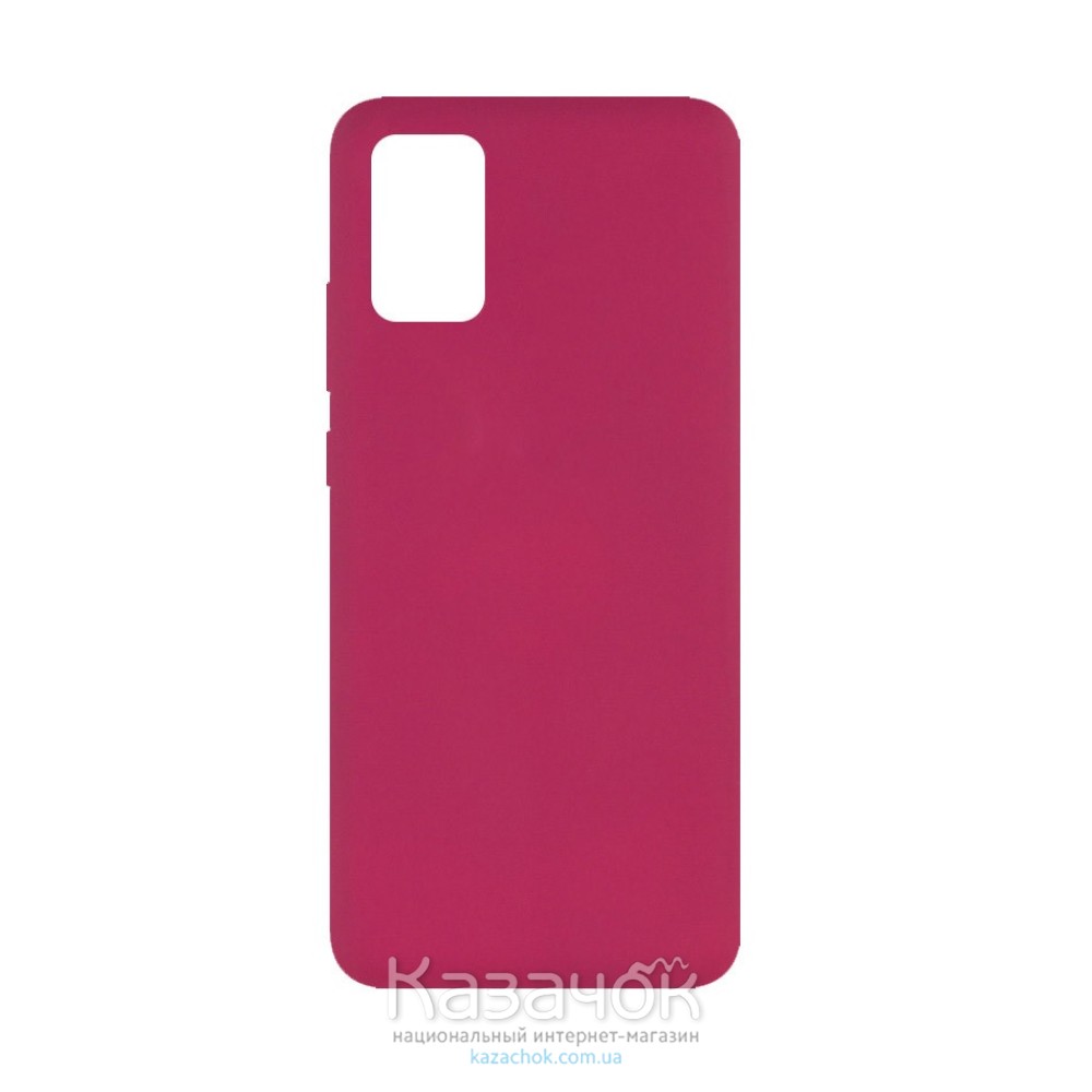 Силиконовая накладка Silicone Case для Samsung A02S/A025 2021 Rose Red