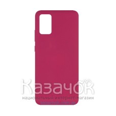 Силиконовая накладка Silicone Case для Samsung A02S/A025 2021 Rose Red