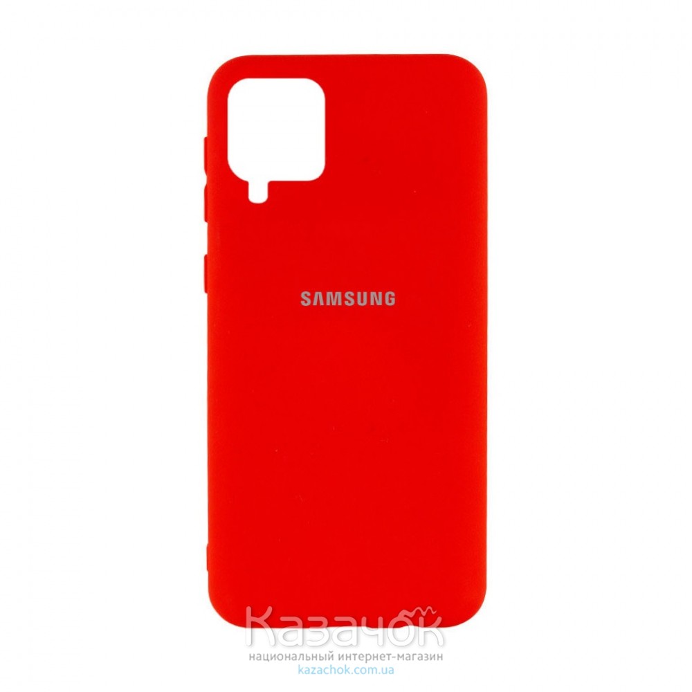 Силиконовая накладка Silicone Case для Samsung A12/A125 2021 Red