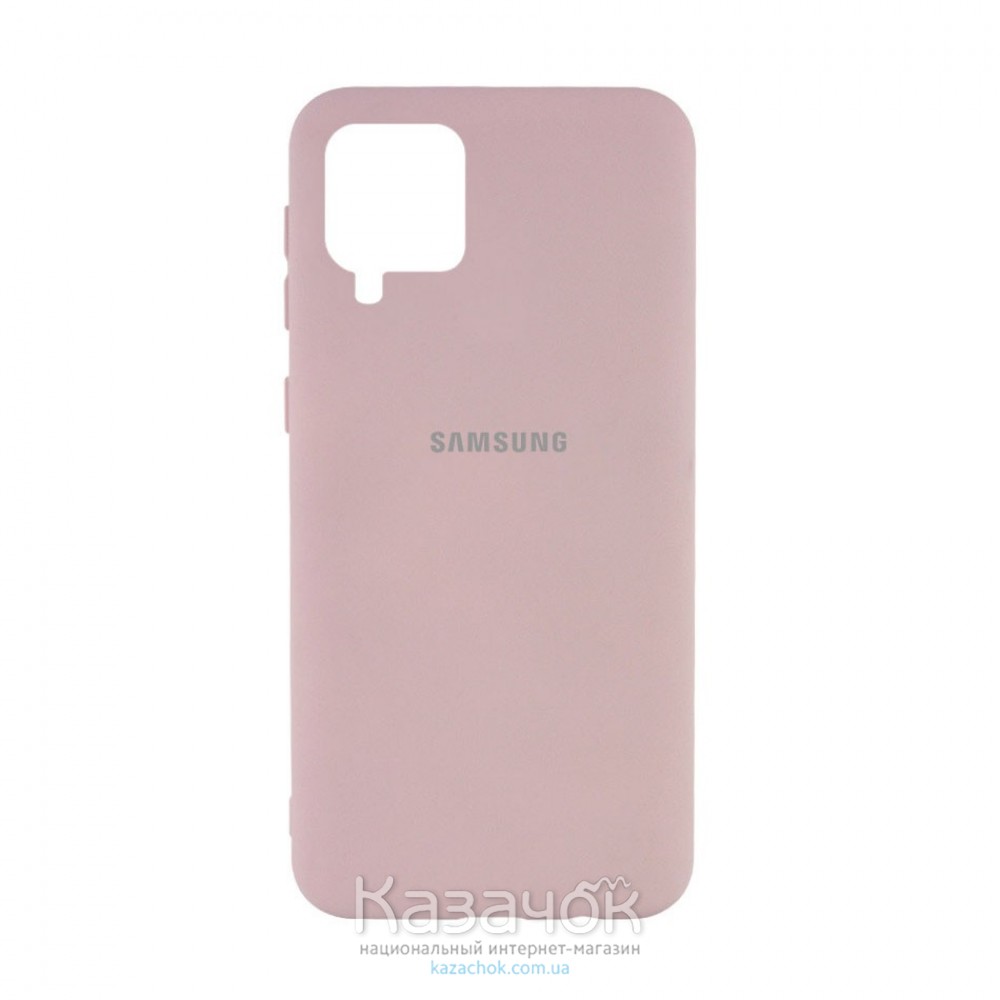 Силиконовая накладка Silicone Case для Samsung A12/A125 2021 Sand Pink