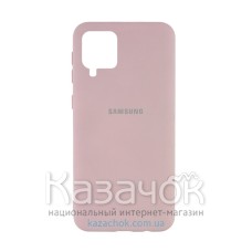 Силиконовая накладка Silicone Case для Samsung A12/A125 2021 Sand Pink
