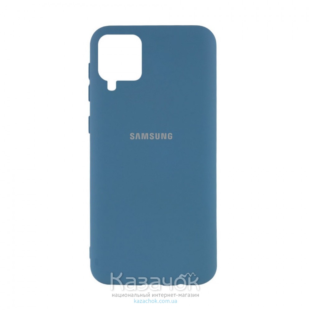 Силиконовая накладка Silicone Case для Samsung A12/A125 2021 Navy Blue