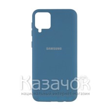 Силиконовая накладка Silicone Case для Samsung A12/A125 2021 Navy Blue