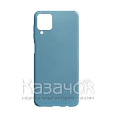 Силиконовая накладка Silicone Case для Samsung A12/A125 2021 Motton Blue