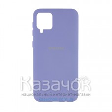 Силиконовая накладка Silicone Case для Samsung A12/A125 2021 Lilac
