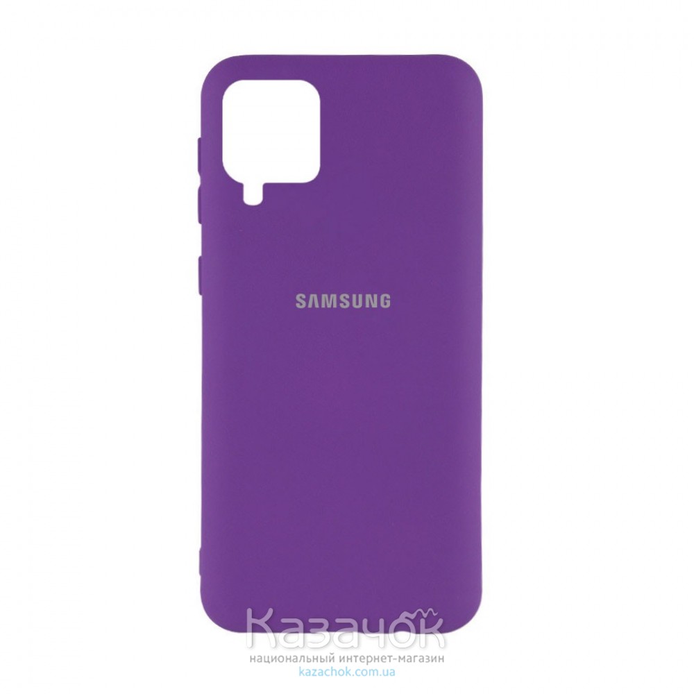 Силиконовая накладка Silicone Case для Samsung A12/A125 2021 Violet
