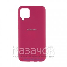 Силиконовая накладка Silicone Case для Samsung A12/A125 2021 Rose Red