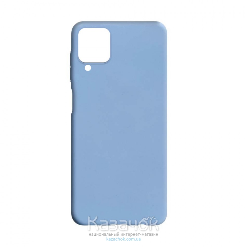 Силиконовая накладка Silicone Case для Samsung A12/A125 2021 Light Blue