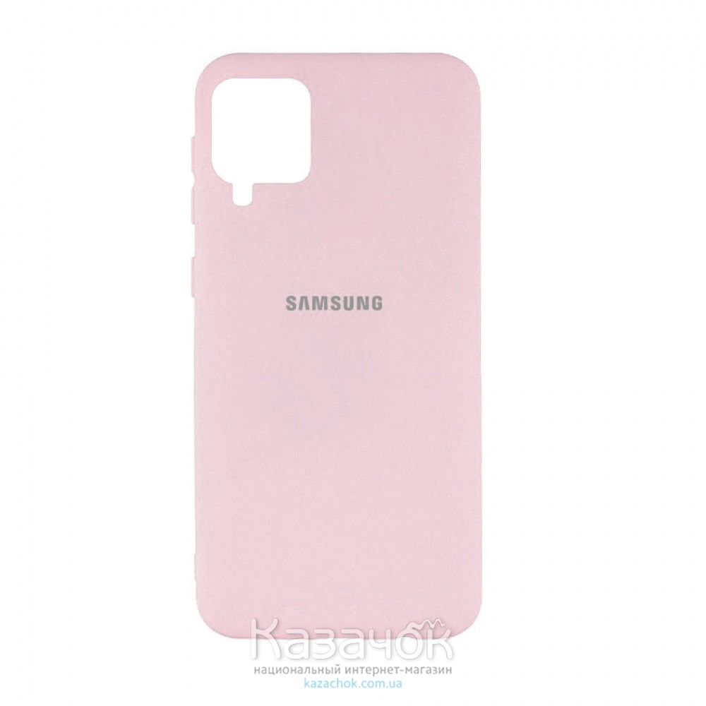 Силиконовая накладка Silicone Case для Samsung A12/A125 2021 Light Pink