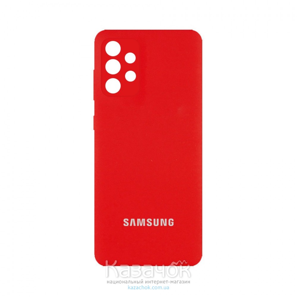 Силиконовая накладка Silicone Case для Samsung A32/A325 2021 Red