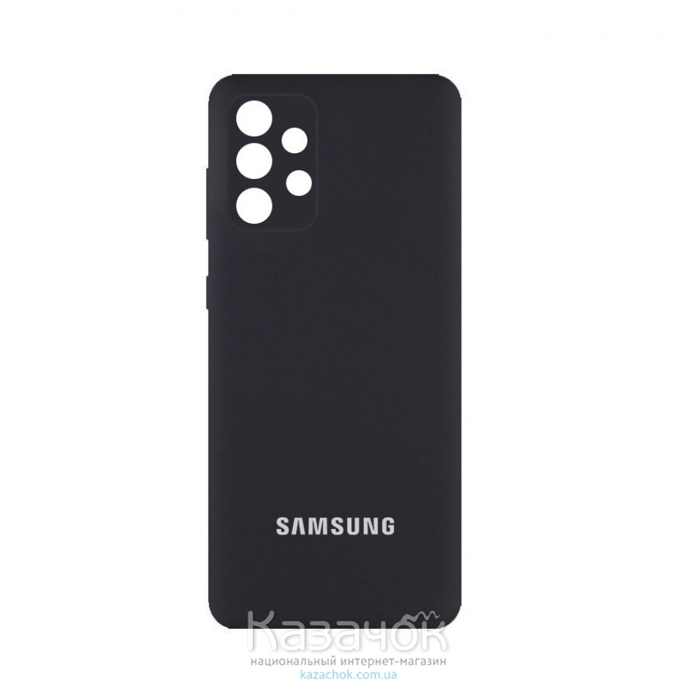 Силиконовая накладка Silicone Case для Samsung A72/A725 2021 Black