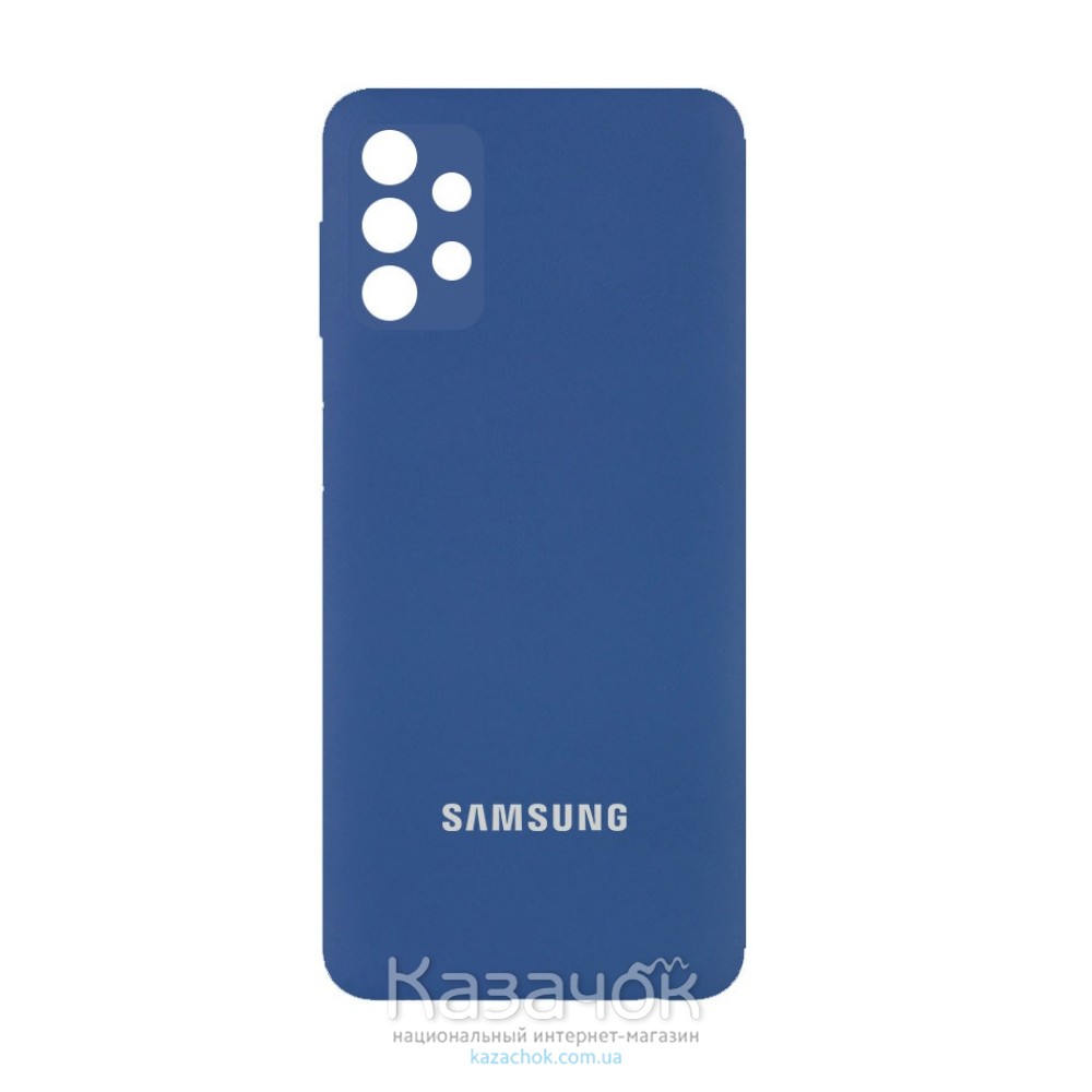 Силиконовая накладка Silicone Case для Samsung A52/A525 2021 Navy Blue