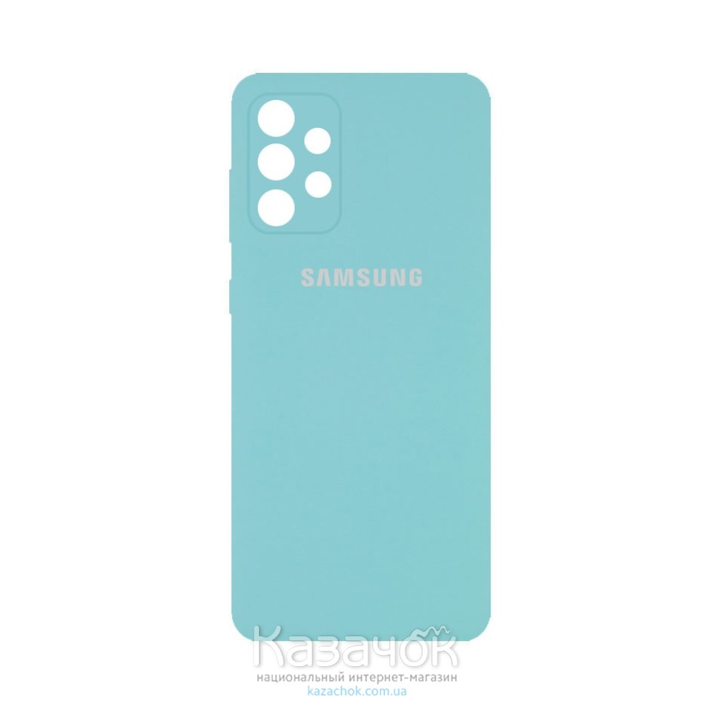 Силиконовая накладка Silicone Case для Samsung A72/A725 2021 Motton Blue