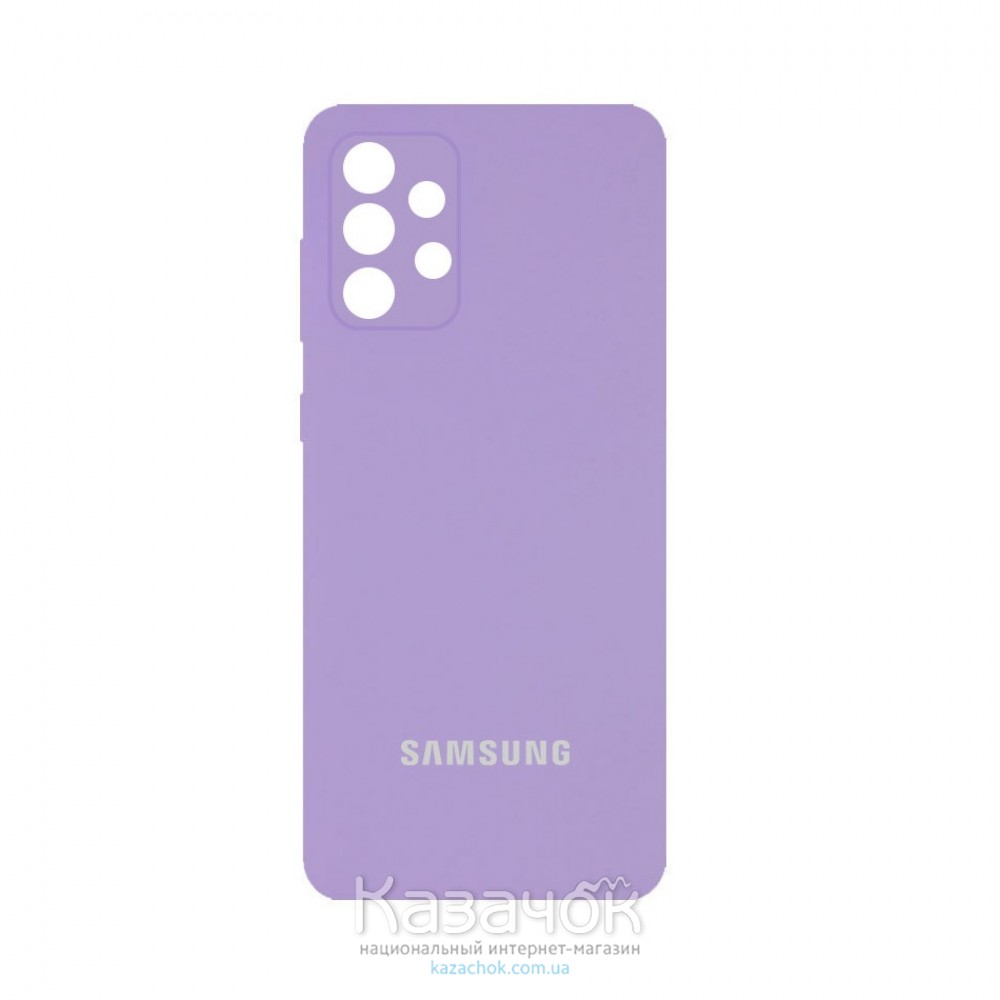 Силиконовая накладка Silicone Case для Samsung A72/A725 2021 Lilac