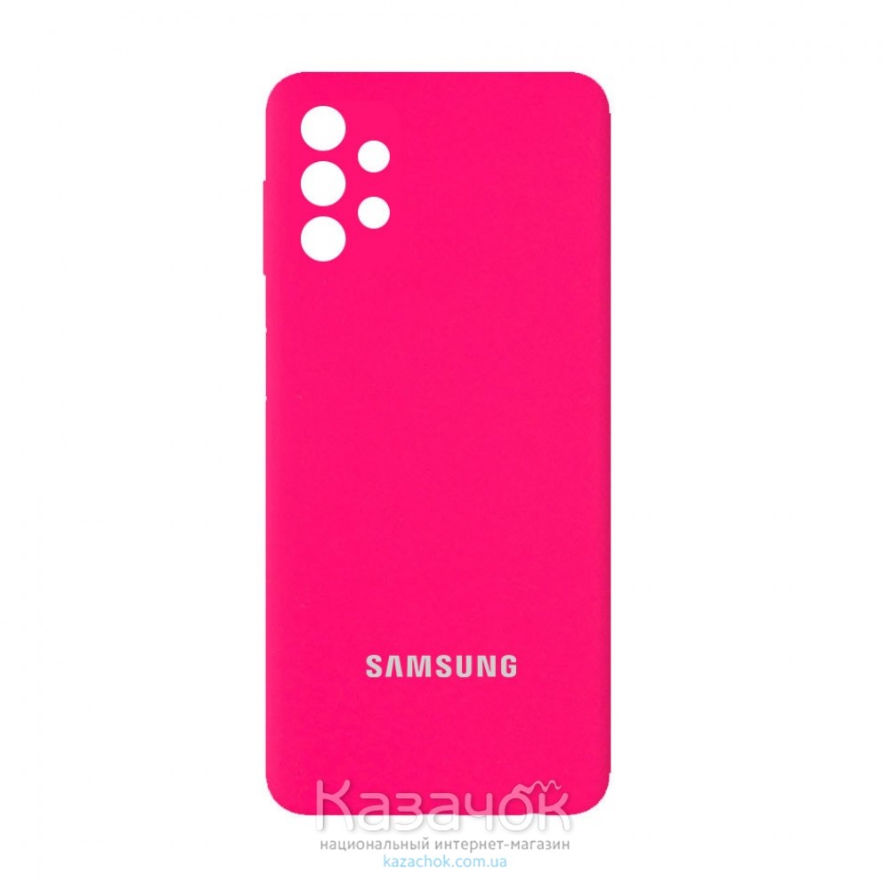 Силиконовая накладка Silicone Case для Samsung A32/A325 2021 Hot Pink