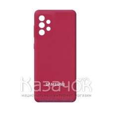 Силиконовая накладка Silicone Case для Samsung A52/A525 2021 Rose Red